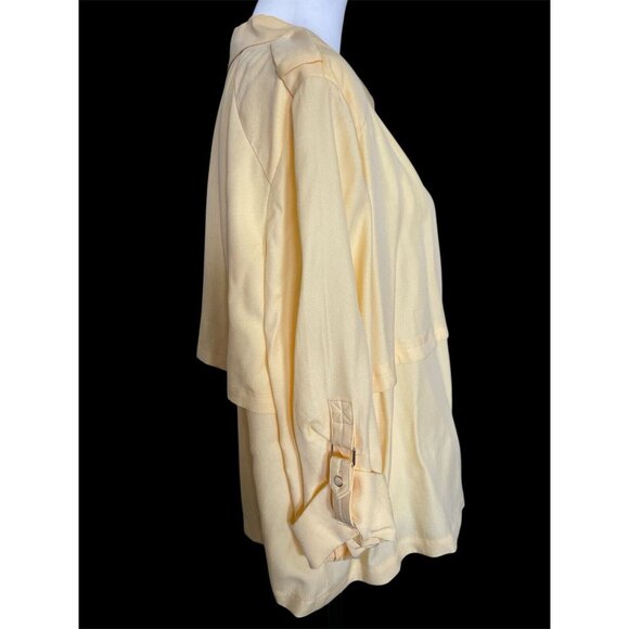 Chico’s XL Open Front Jacket Blouse Roll-tab Sleeve Spring Summer Travel Top - Picture 3 of 7